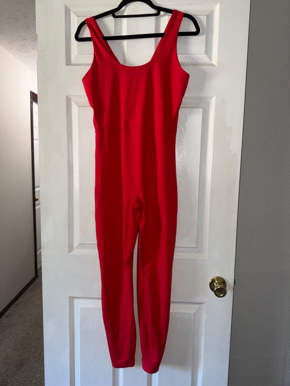 all in motion Red Sleeveless Fitted Jumpsuit